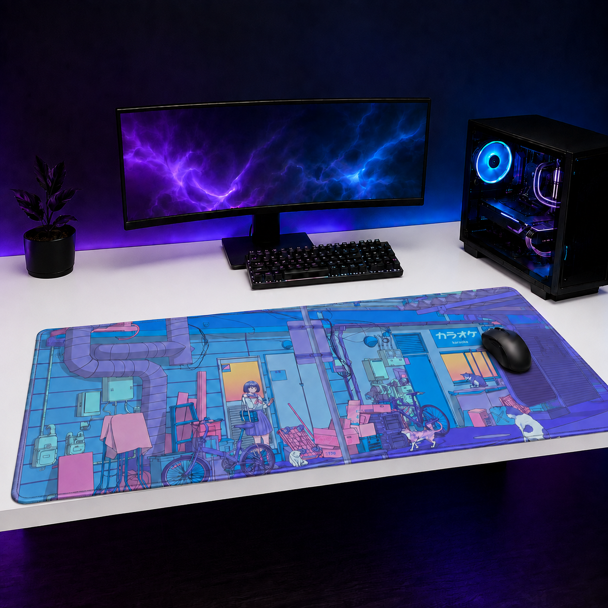 Cats XXL Gaming Mouse Pad & Desk Mat (36×16)