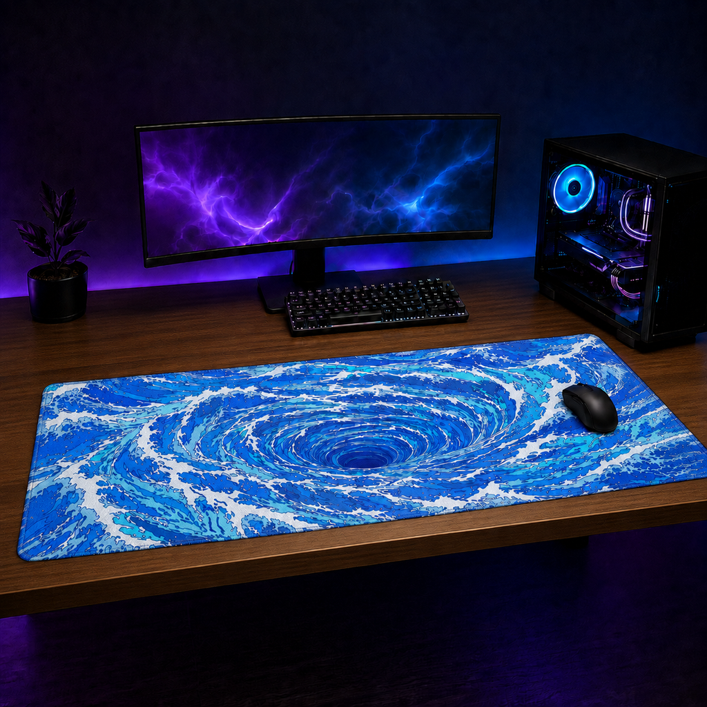 Waves 3 XXL Gaming Mouse Pad & Desk Mat (36×16)