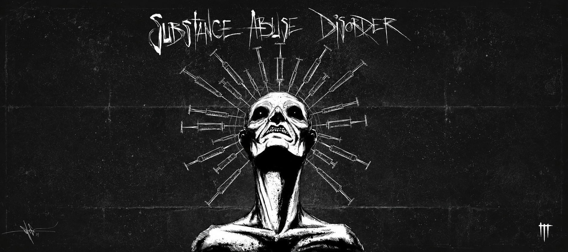 Substance Abuse Disorder XXL Gaming Mouse Pad & Desk Mat (36×16)