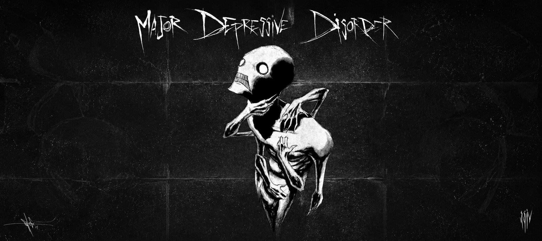 Major Depressive Disorder XXL Gaming Mouse Pad & Desk Mat (36×16)