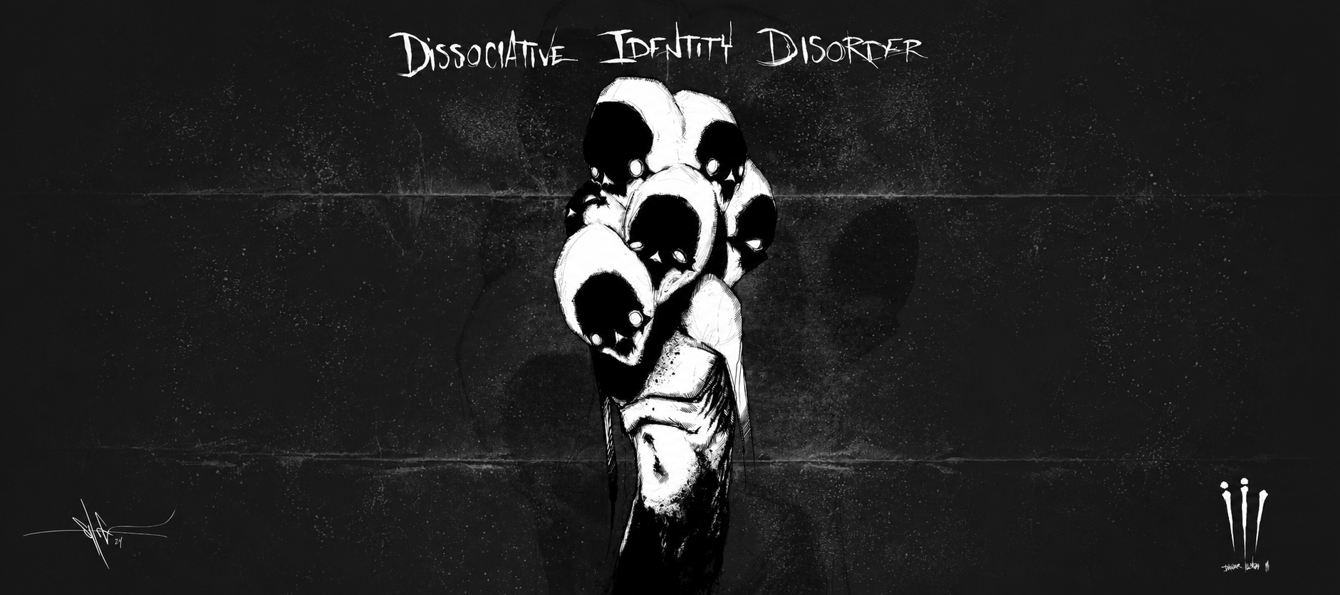 Dissociative Identity Disorder XXL Gaming Mouse Pad & Desk Mat (36×16)
