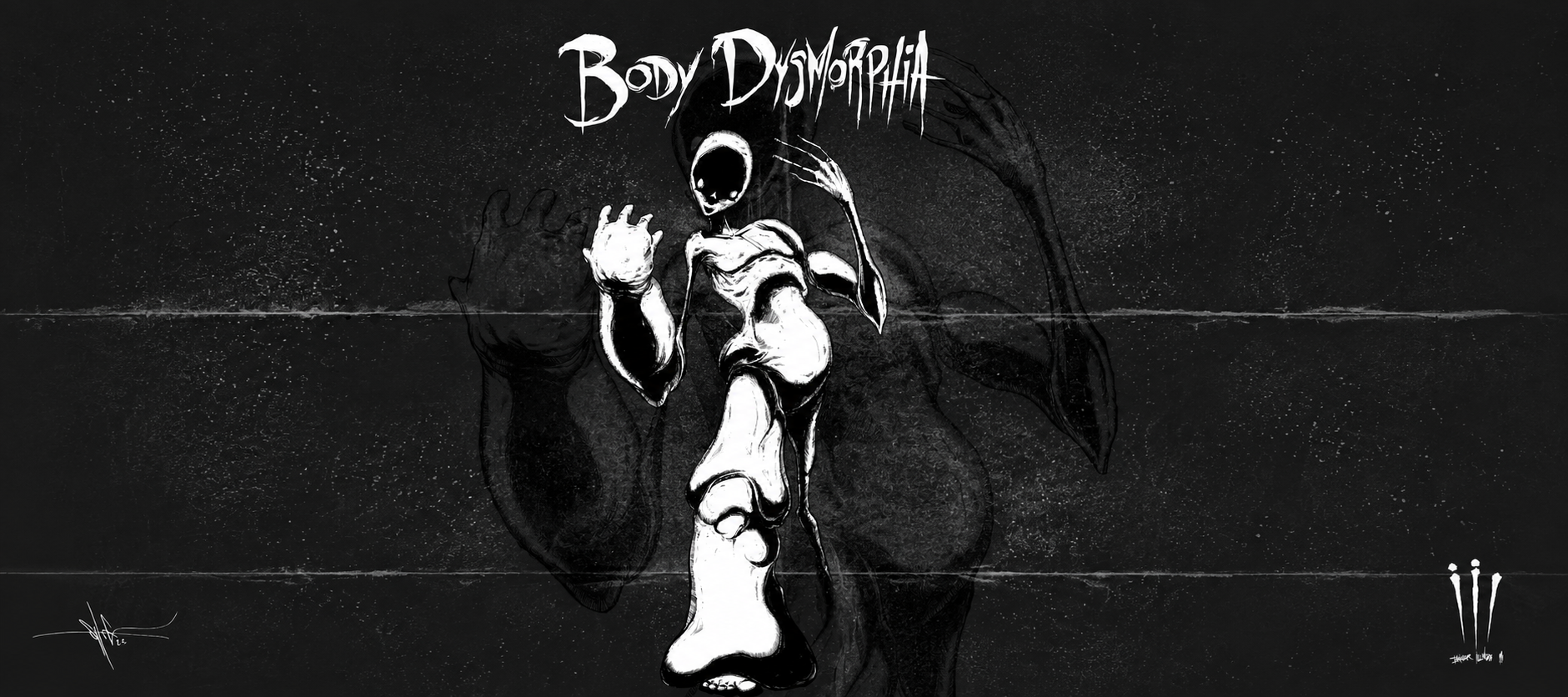 Body Dysmorphia XXL Gaming Mouse Pad & Desk Mat (36×16)