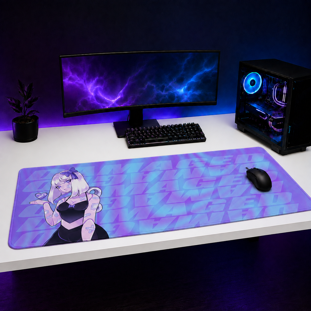 Damaged XXL Gaming Mouse Pad & Desk Mat (36×16)
