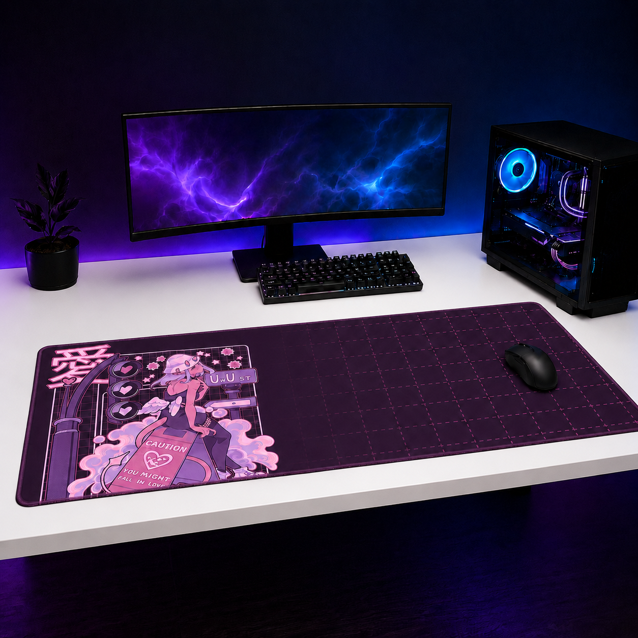 UwU XXL Gaming Mouse Pad & Desk Mat (36×16)