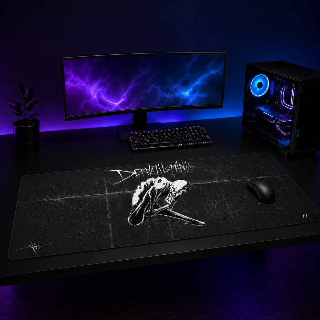 Dermatilomania XXL Gaming Mouse Pad & Desk Mat (36×16)
