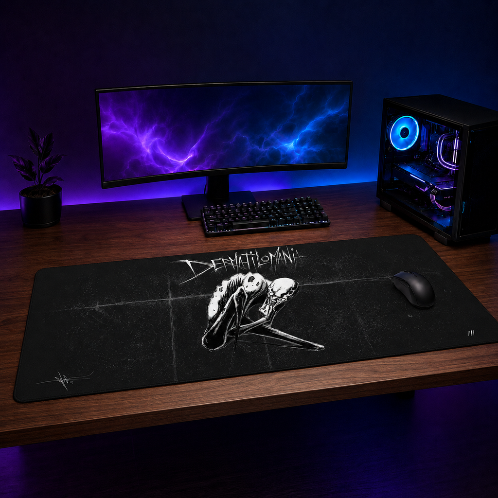 Dermatilomania XXL Gaming Mouse Pad & Desk Mat (36×16)