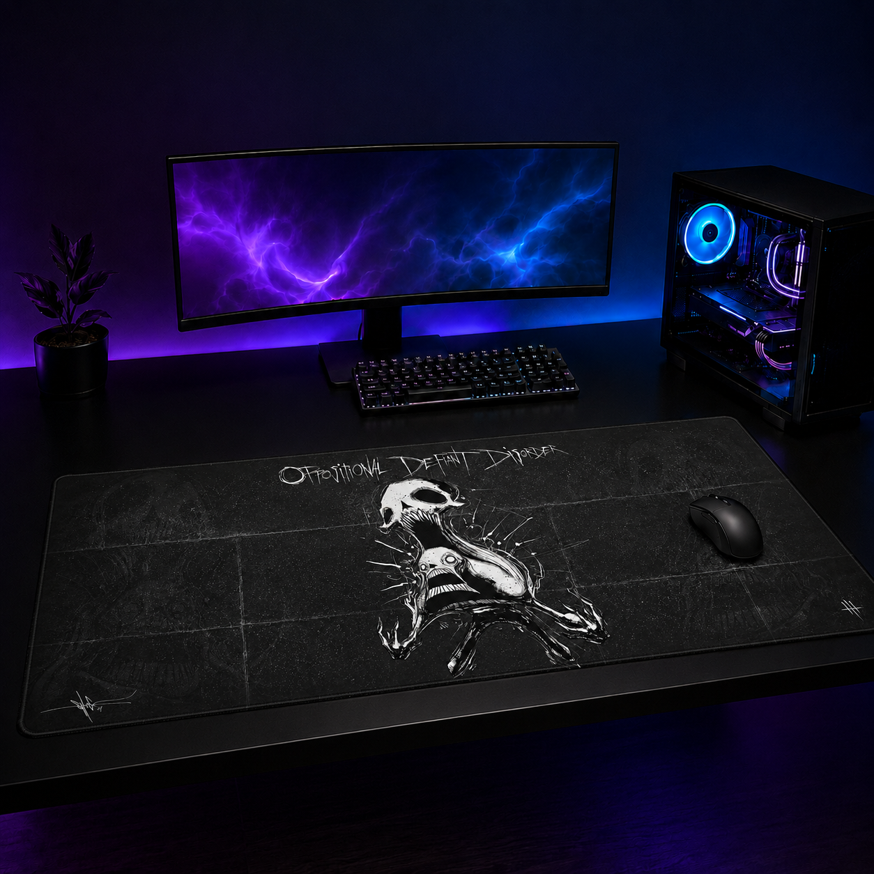 Oppositional Defiant Disorder XXL Gaming Mouse Pad & Desk Mat (36×16)