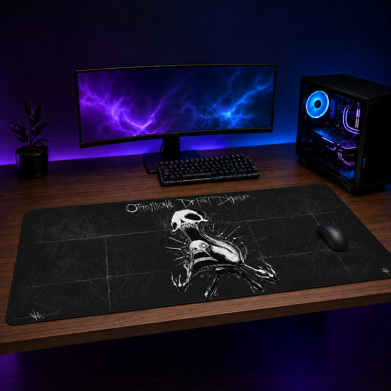 Oppositional Defiant Disorder XXL Gaming Mouse Pad & Desk Mat (36×16)