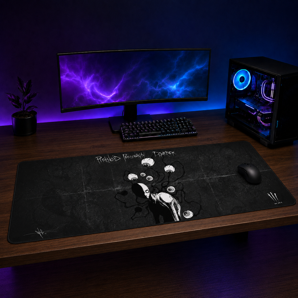 Paranoid Personality Disorder XXL Gaming Mouse Pad & Desk Mat (36×16)