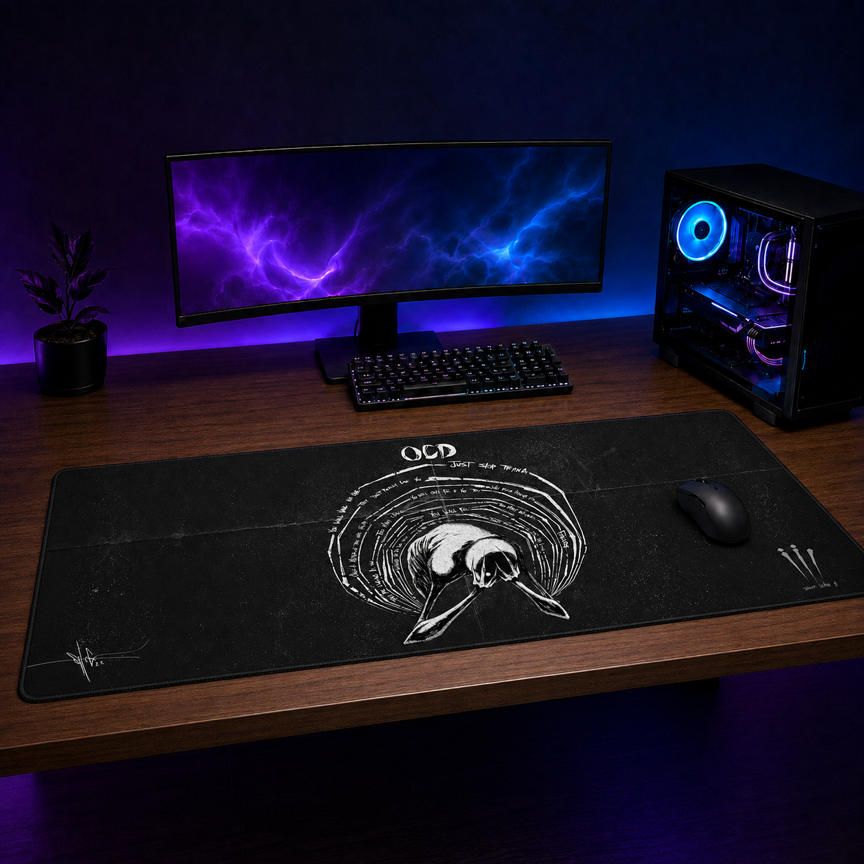 OCD XXL Gaming Mouse Pad & Desk Mat (36×16)