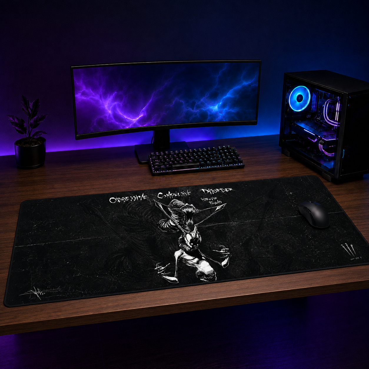OCD (Intrusive Thoughts) XXL Gaming Mouse Pad & Desk Mat (36×16)