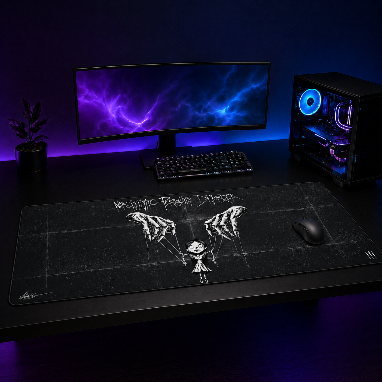 Narcissistic Personality Disorder XXL Gaming Mouse Pad & Desk Mat (36×16)