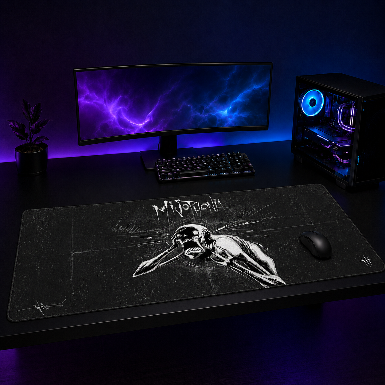 Misophonia XXL Gaming Mouse Pad & Desk Mat (36×16)