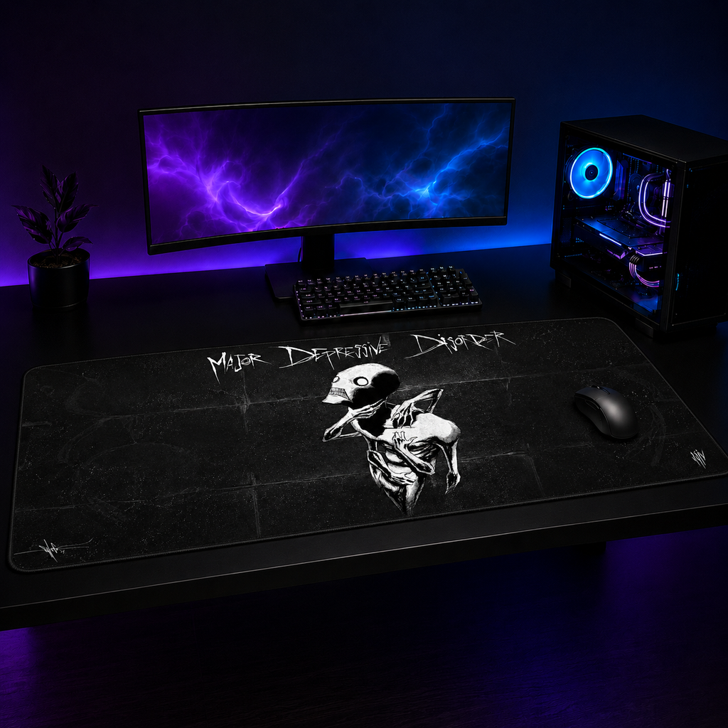 Major Depressive Disorder XXL Gaming Mouse Pad & Desk Mat (36×16)