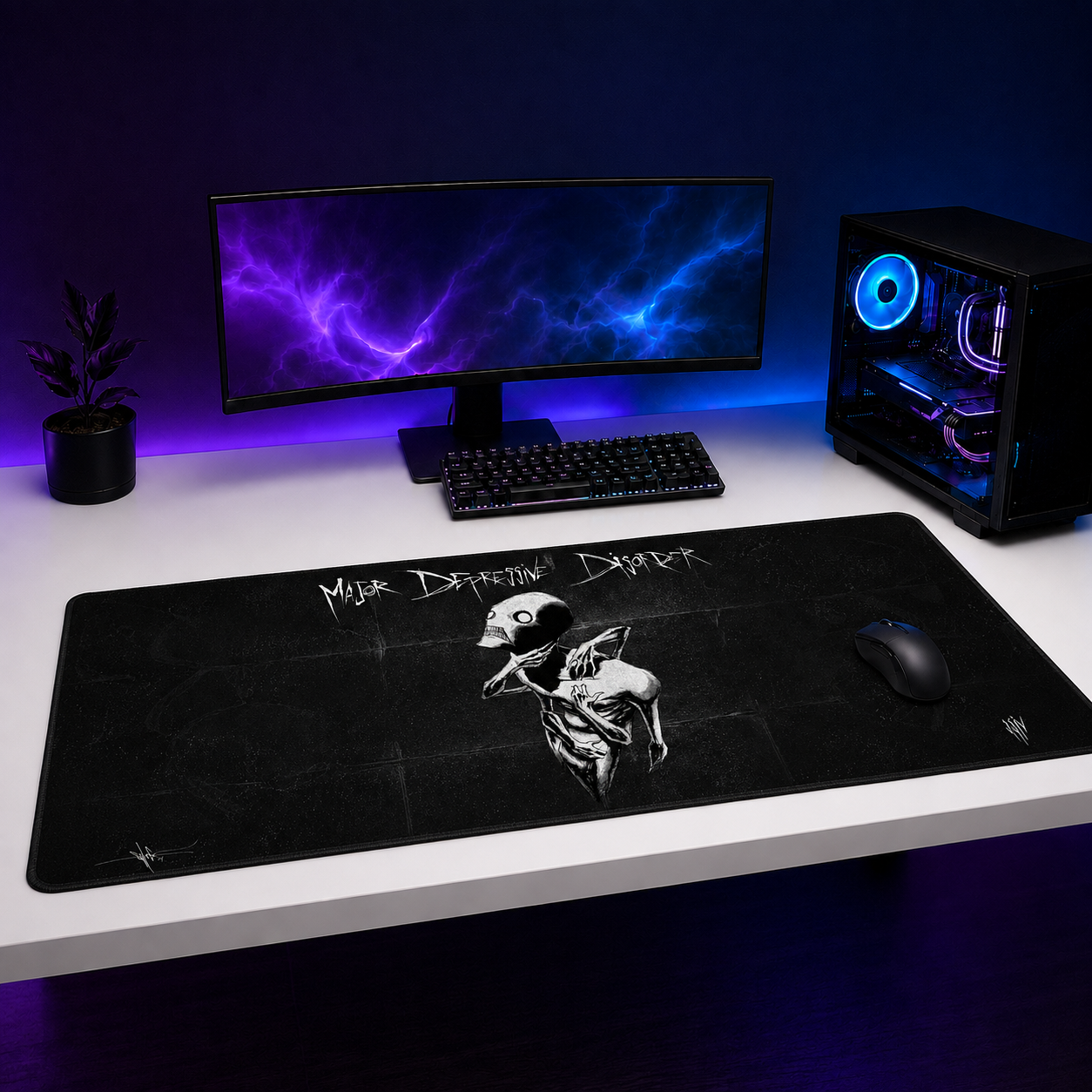 Major Depressive Disorder XXL Gaming Mouse Pad & Desk Mat (36×16)