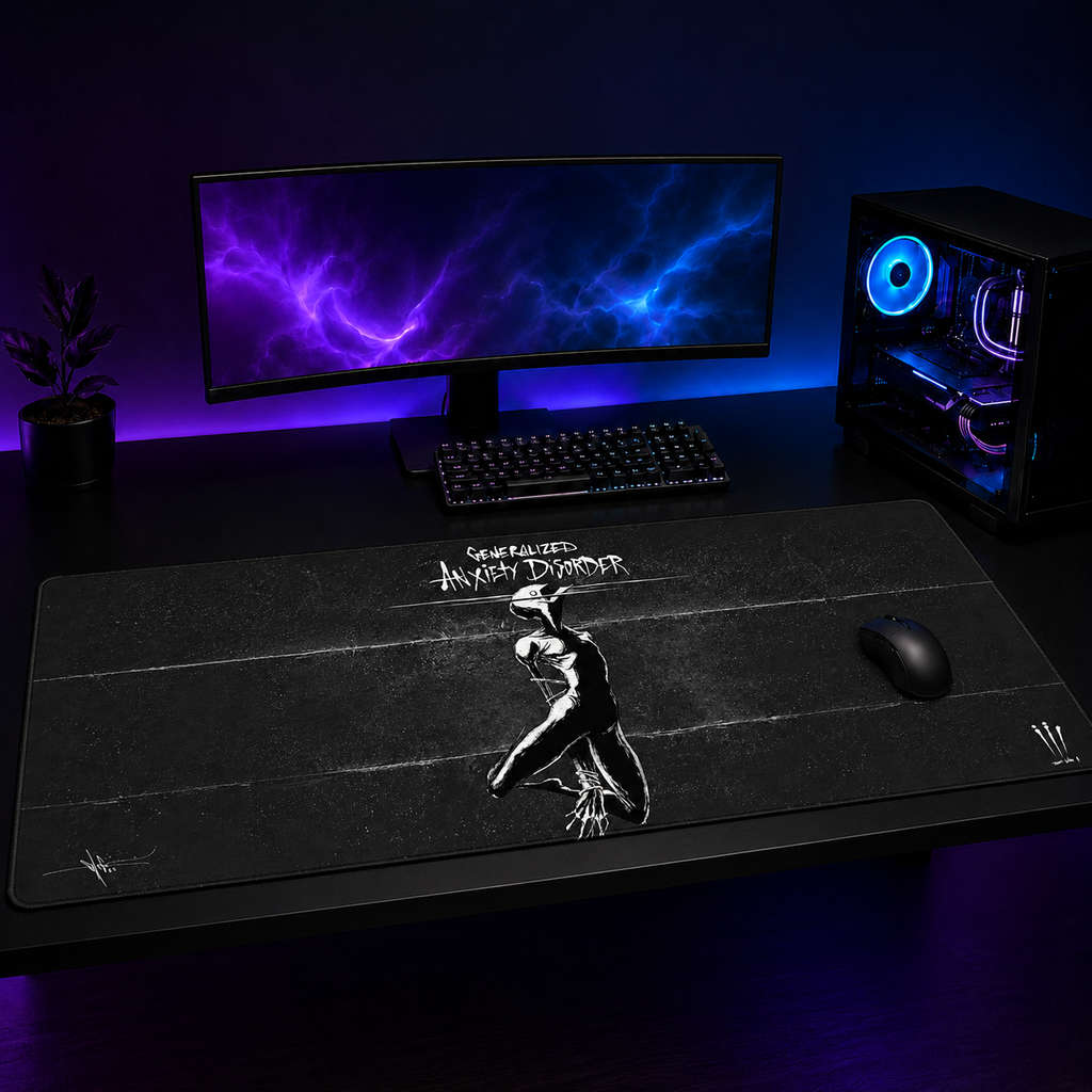 Generalized Anxiety Disorder XXL Gaming Mouse Pad & Desk Mat (36×16)