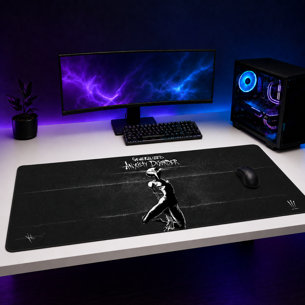 Generalized Anxiety Disorder XXL Gaming Mouse Pad & Desk Mat (36×16)