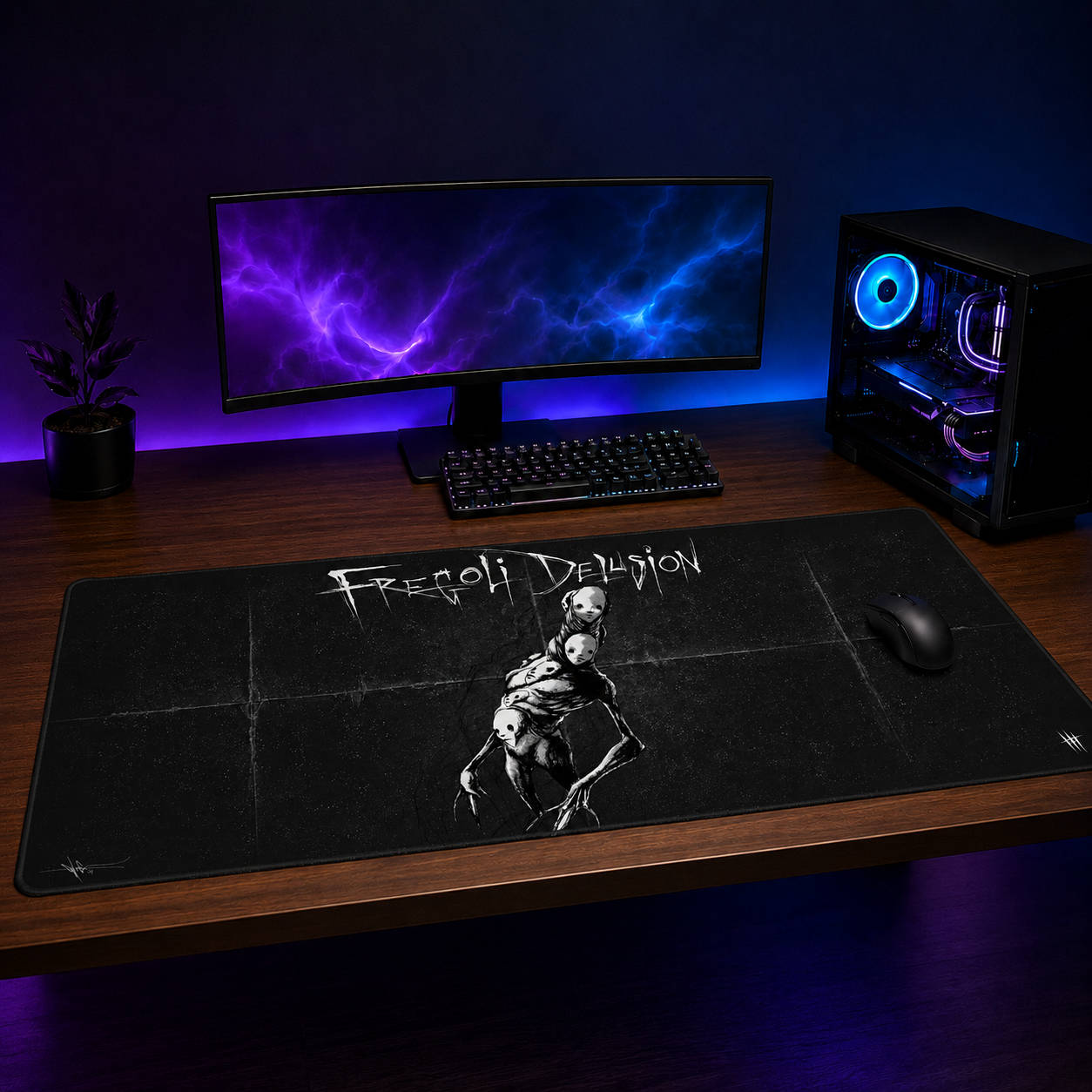 Fregoli Delusion XXL Gaming Mouse Pad & Desk Mat (36×16)