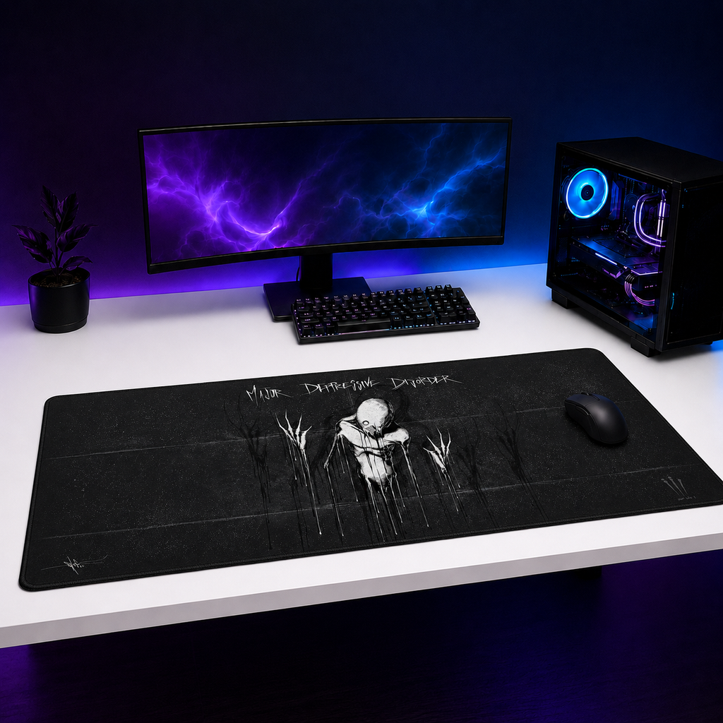 Major Depressive Disorder 2 XXL Gaming Mouse Pad & Desk Mat (36×16)
