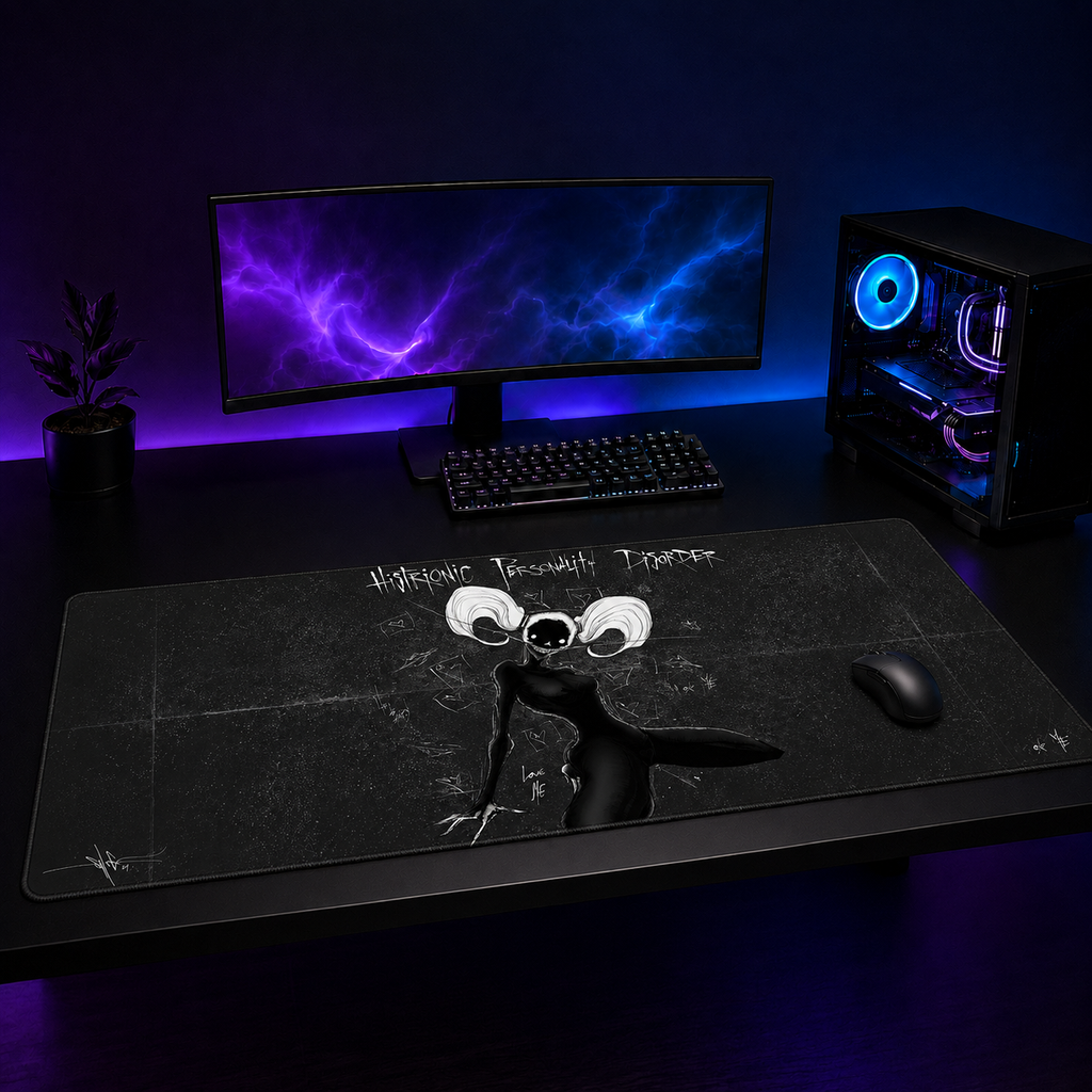 Histrionic Personality Disorder XXL Gaming Mouse Pad & Desk Mat (36×16)