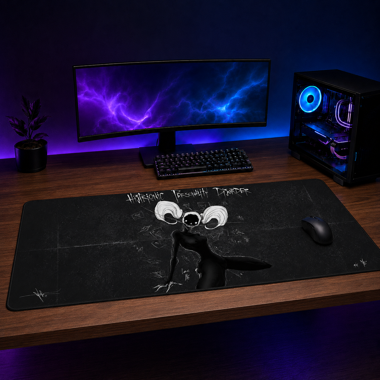 Histrionic Personality Disorder XXL Gaming Mouse Pad & Desk Mat (36×16)
