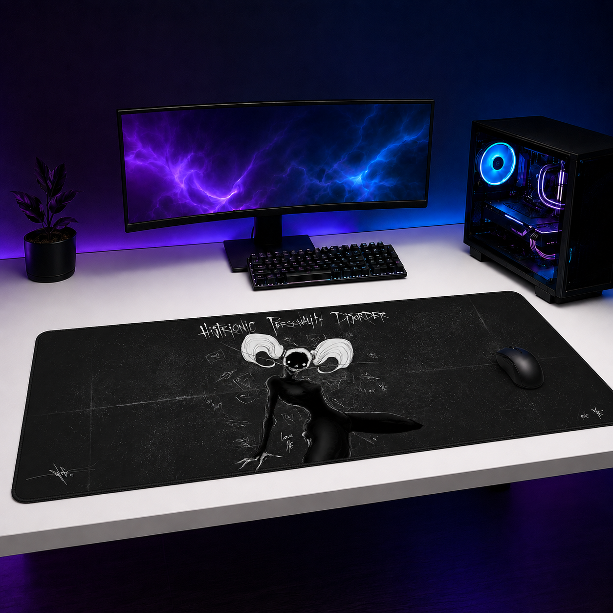 Histrionic Personality Disorder XXL Gaming Mouse Pad & Desk Mat (36×16)