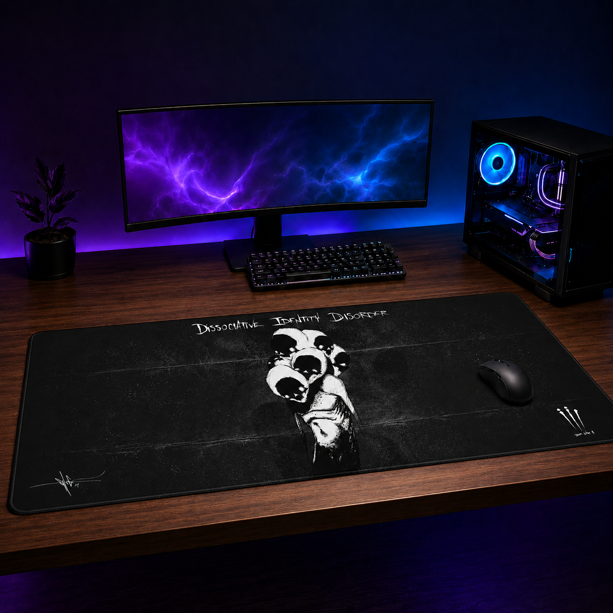 Dissociative Identity Disorder XXL Gaming Mouse Pad & Desk Mat (36×16)