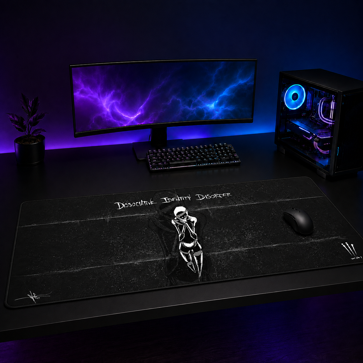 Dissociative Identity Disorder 2 XXL Gaming Mouse Pad & Desk Mat (36×16)