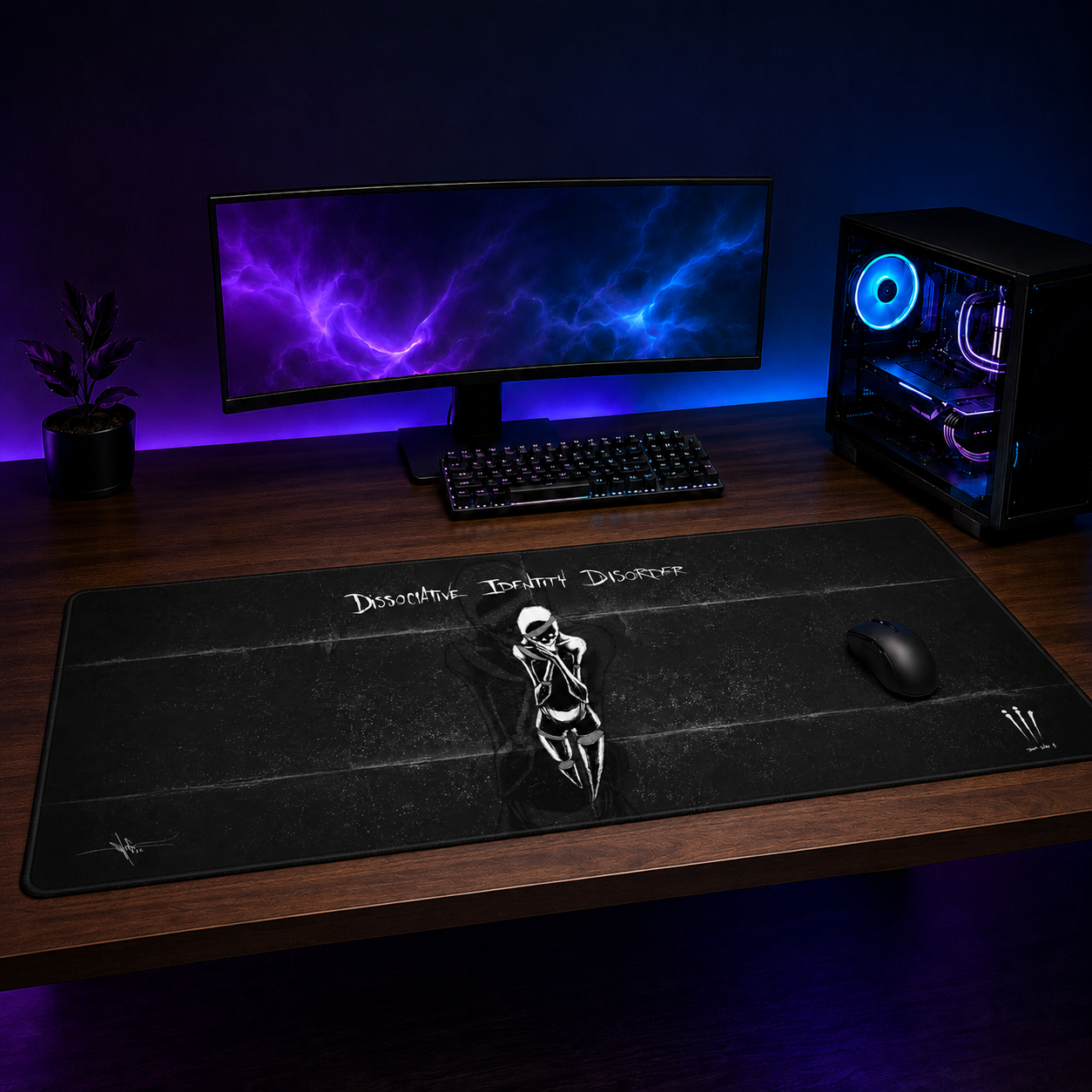Dissociative Identity Disorder 2 XXL Gaming Mouse Pad & Desk Mat (36×16)