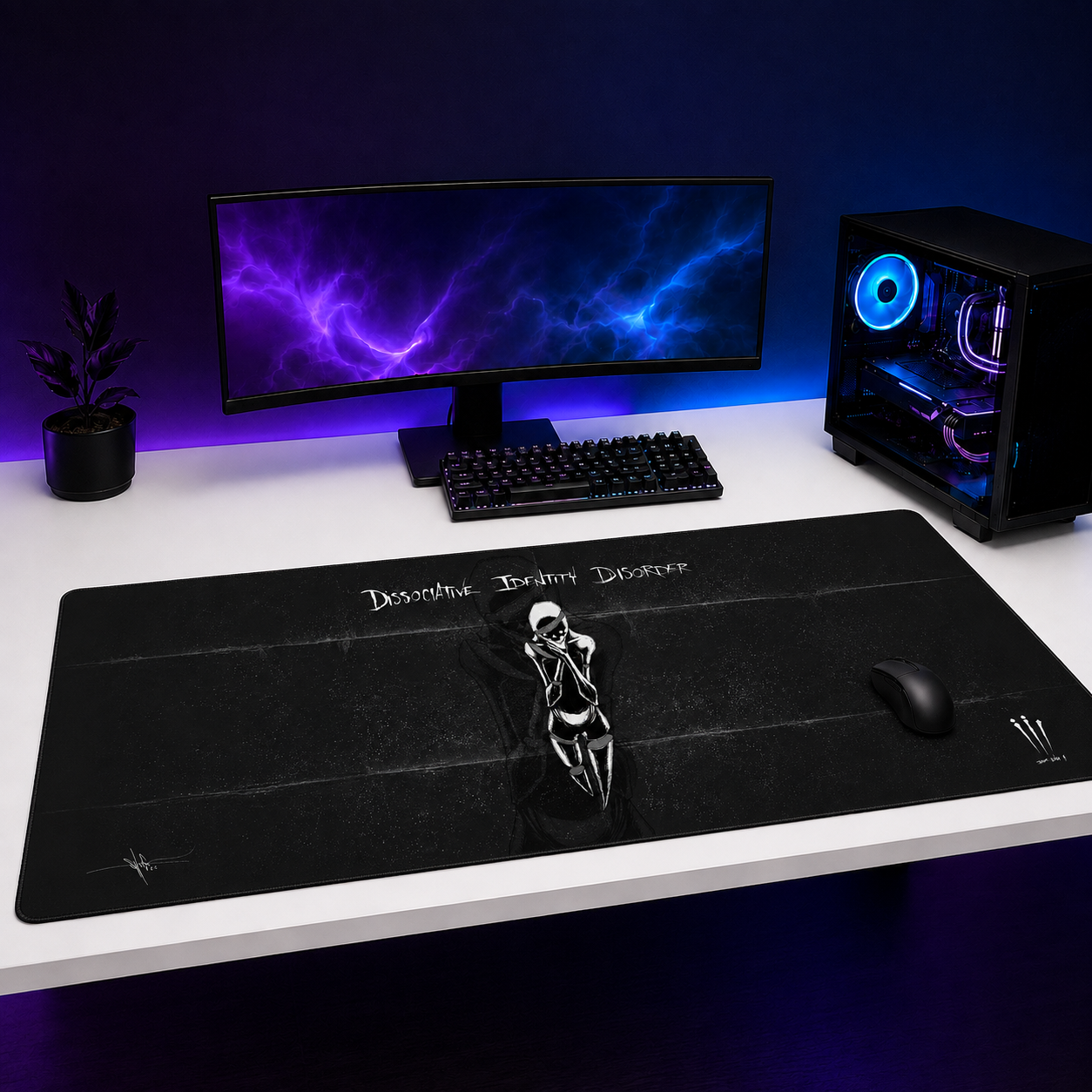 Dissociative Identity Disorder 2 XXL Gaming Mouse Pad & Desk Mat (36×16)