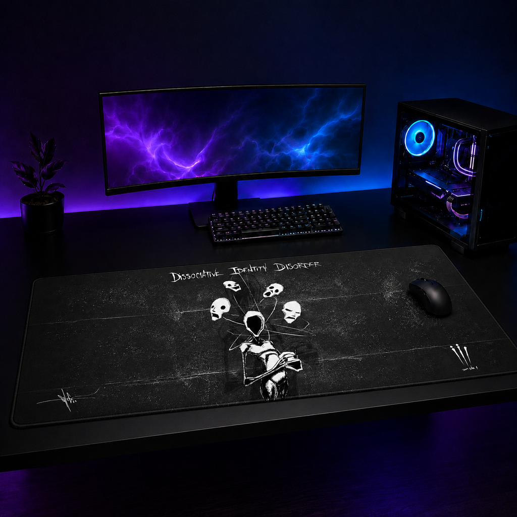 Dissociative Identity Disorder 3 XXL Gaming Mouse Pad & Desk Mat (36×16)
