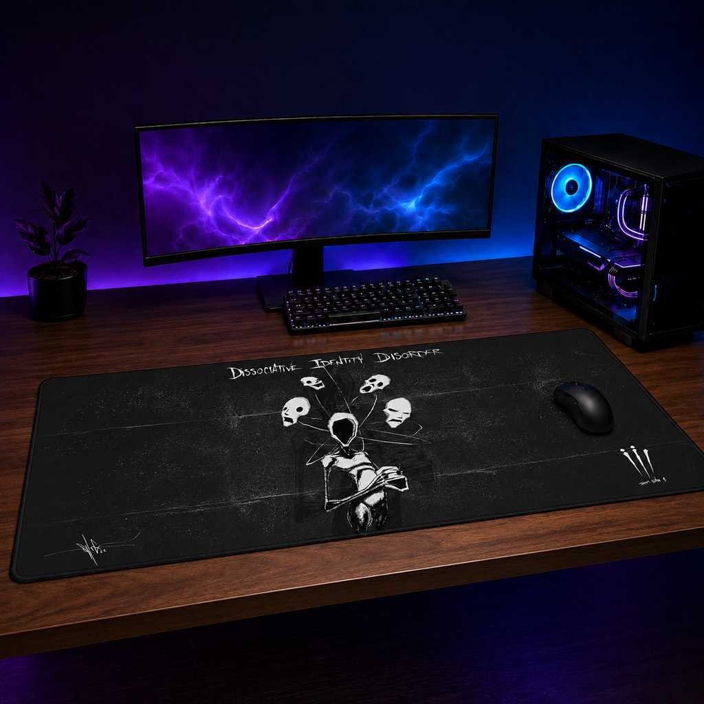 Dissociative Identity Disorder 3 XXL Gaming Mouse Pad & Desk Mat (36×16)