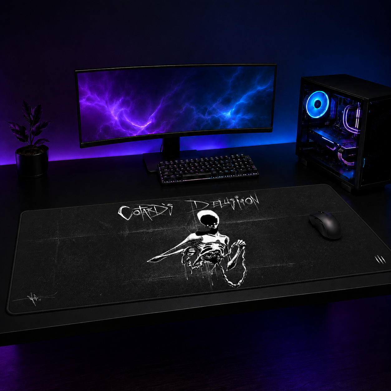 Cotard's Delusion XXL Gaming Mouse Pad & Desk Mat (36×16)