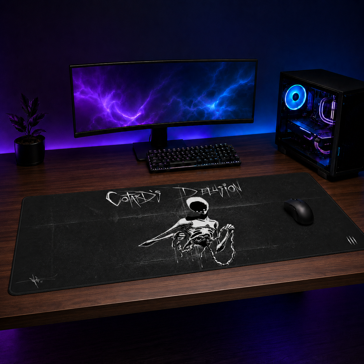 Cotard's Delusion XXL Gaming Mouse Pad & Desk Mat (36×16)