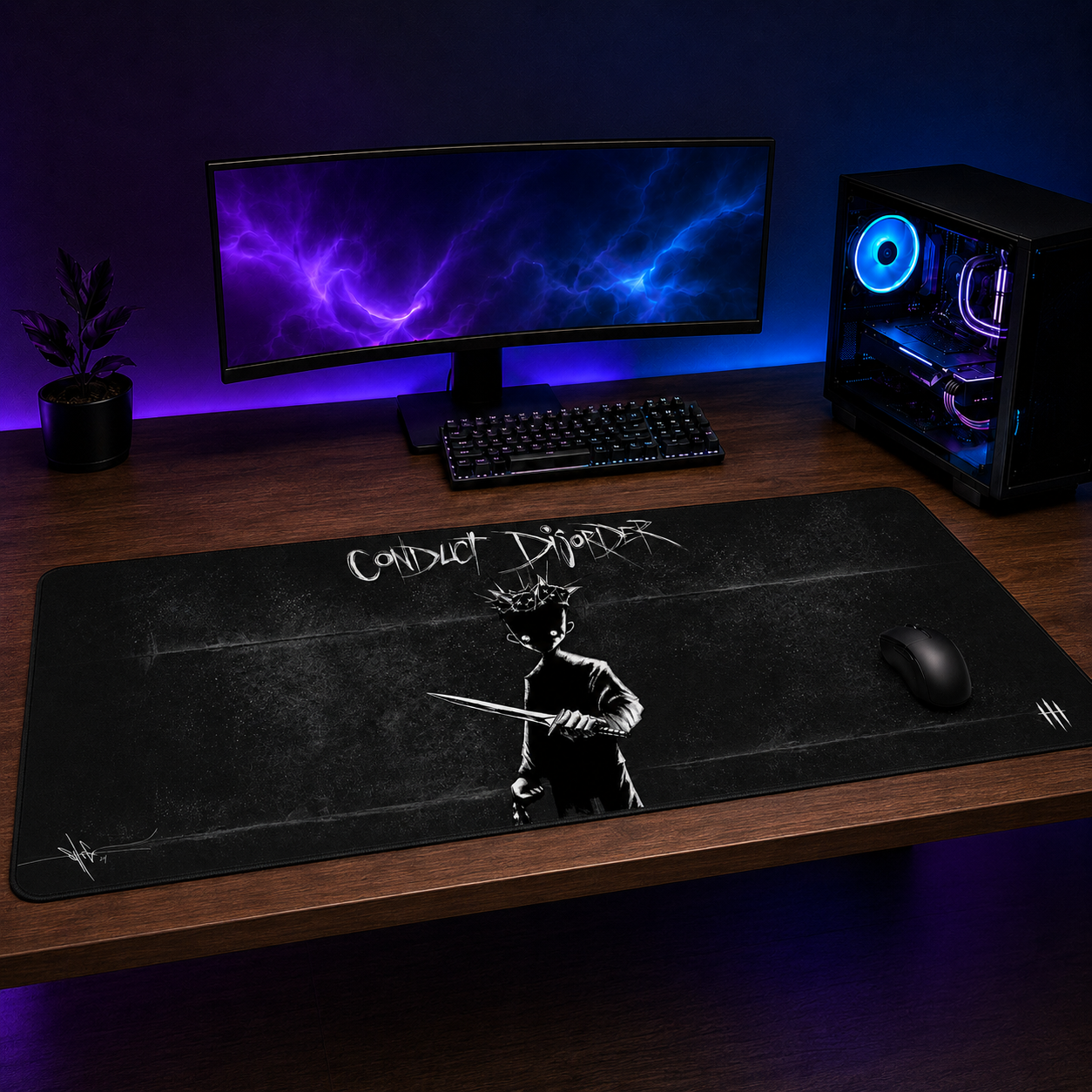 Conduct Disorder XXL Gaming Mouse Pad & Desk Mat (36×16)