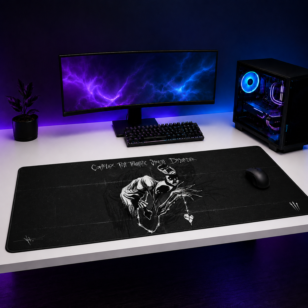 Complex PTSD XXL Gaming Mouse Pad & Desk Mat (36×16)