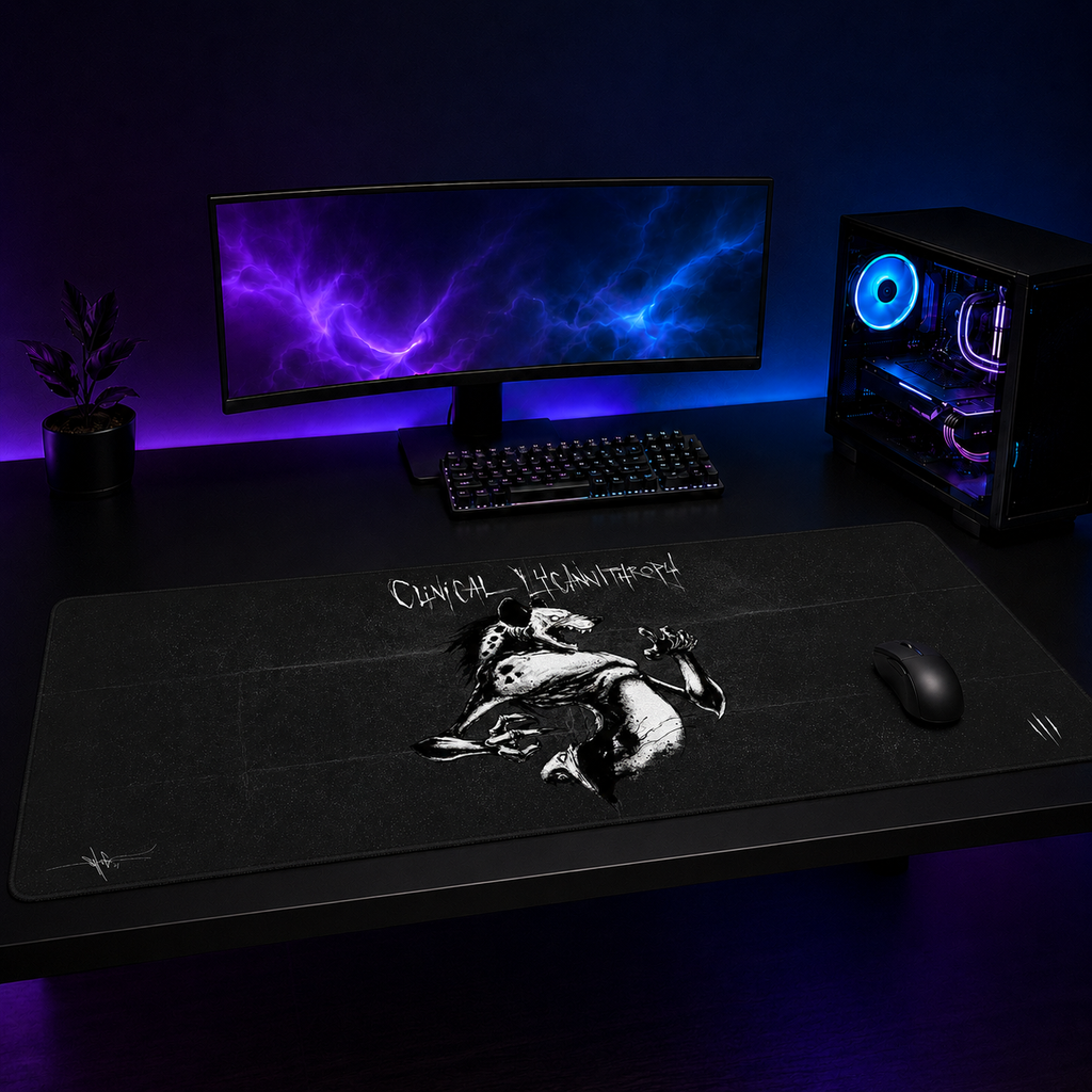 Clinical Lycanthropy XXL Gaming Mouse Pad & Desk Mat (36×16)