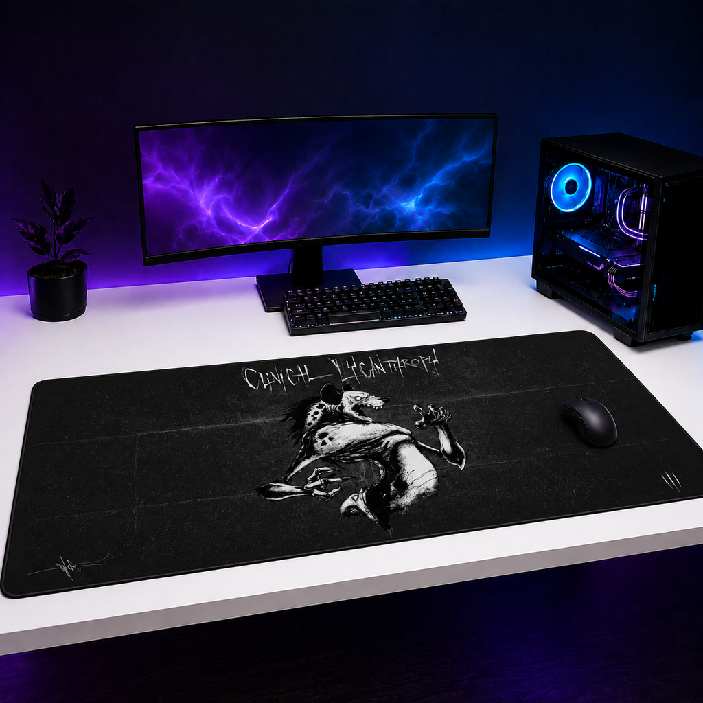 Clinical Lycanthropy XXL Gaming Mouse Pad & Desk Mat (36×16)