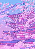 Sakura Shrine Acrylic Wall Art