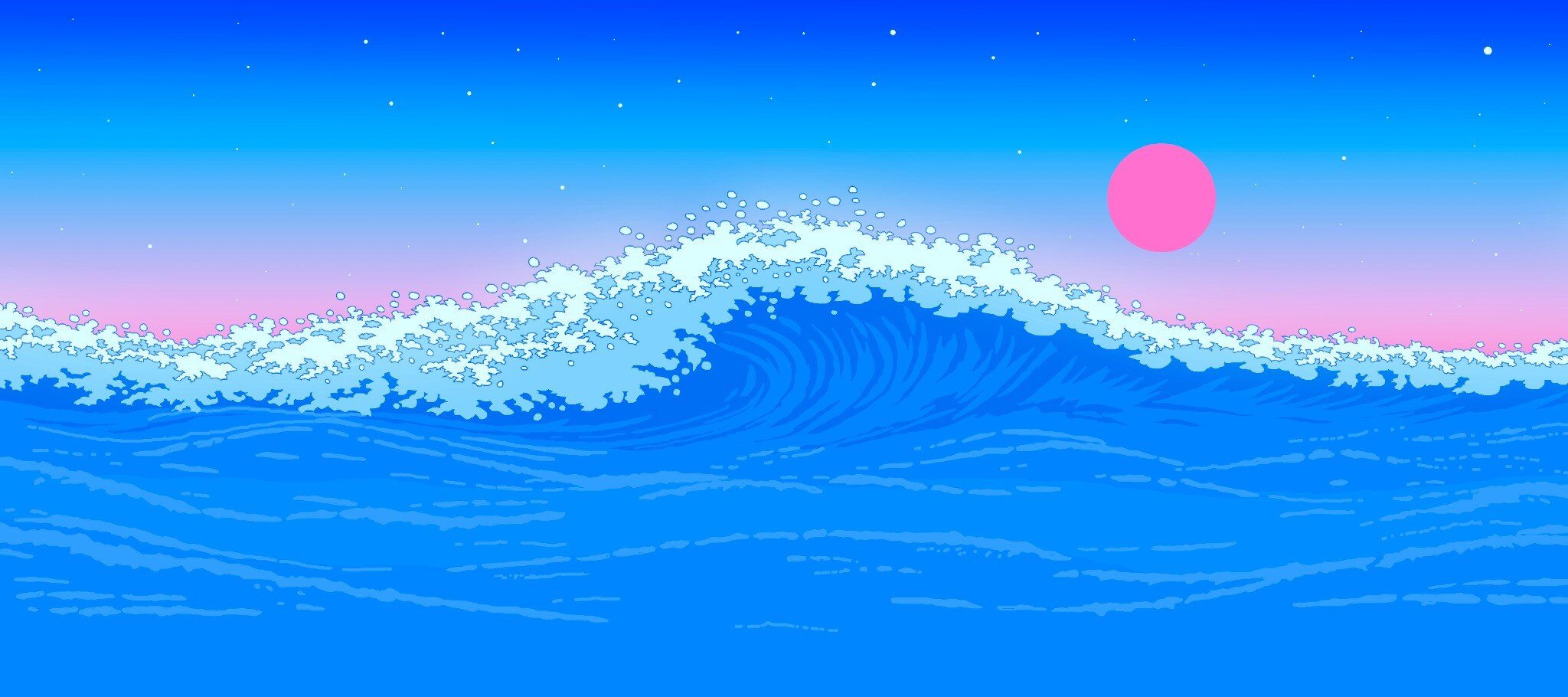 Waves XXL Gaming Mouse Pad & Desk Mat (36×16)